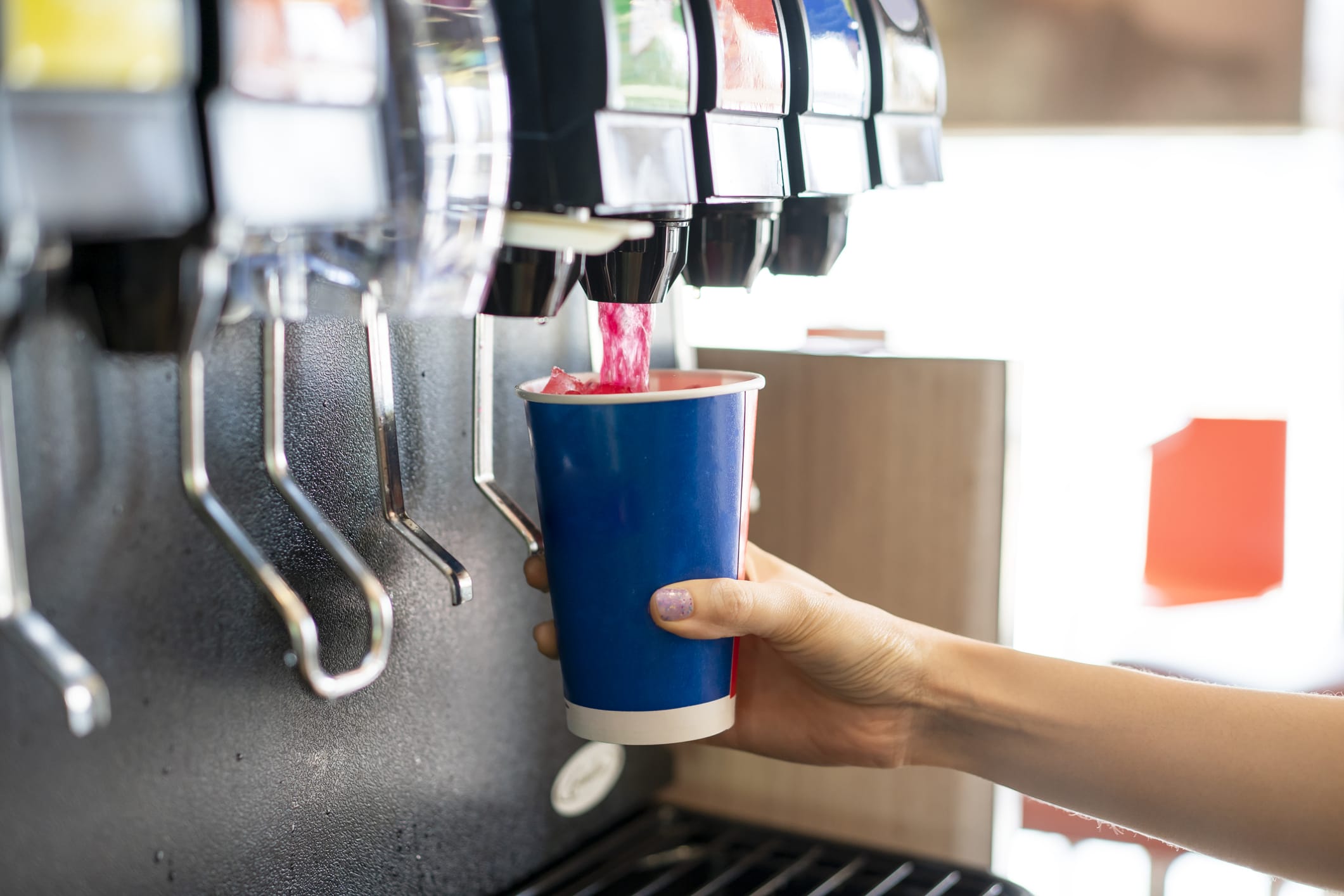 Close-up of soda being poured